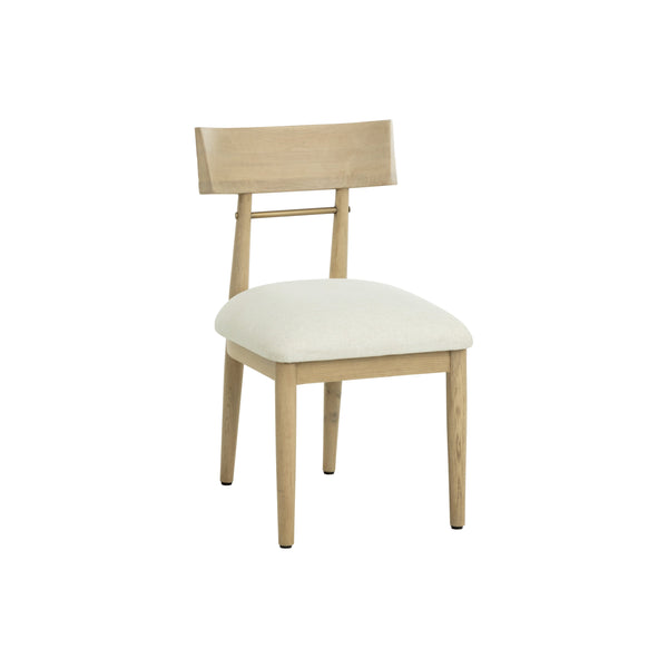 Florian Dining Chair - Light Oak - Geralt Linen