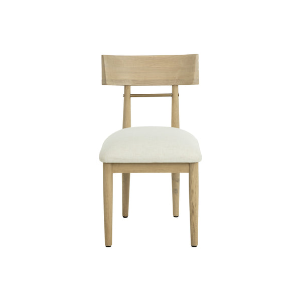 Florian Dining Chair - Light Oak - Geralt Linen