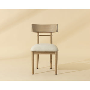 Florian Dining Chair - Light Oak - Geralt Linen