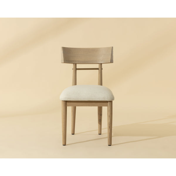 Florian Dining Chair - Light Oak - Geralt Linen