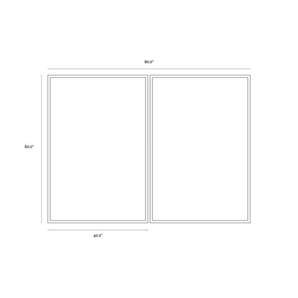 Fluidity (Set Of 2) - 40" X 60" - Gold Floater Frame