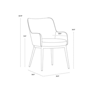 Franklin Dining Armchair - Beige Linen
