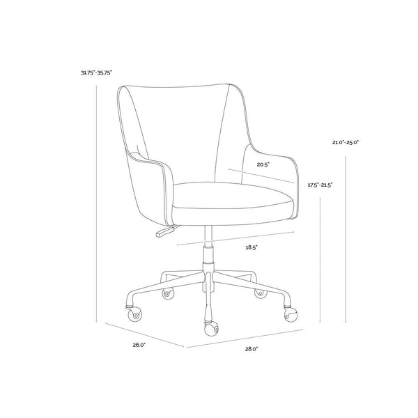 Franklin Office Chair - Vintage Black