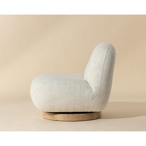 Franze Swivel Lounge Chair - Merino Pearl