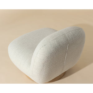 Franze Swivel Lounge Chair - Merino Pearl