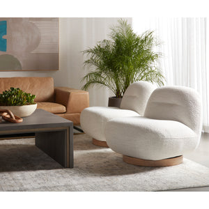 Franze Swivel Lounge Chair - Merino Pearl