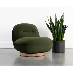 Franze Swivel Lounge Chair - Moss Green