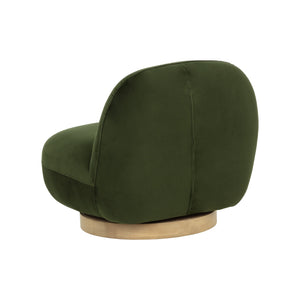 Franze Swivel Lounge Chair - Moss Green