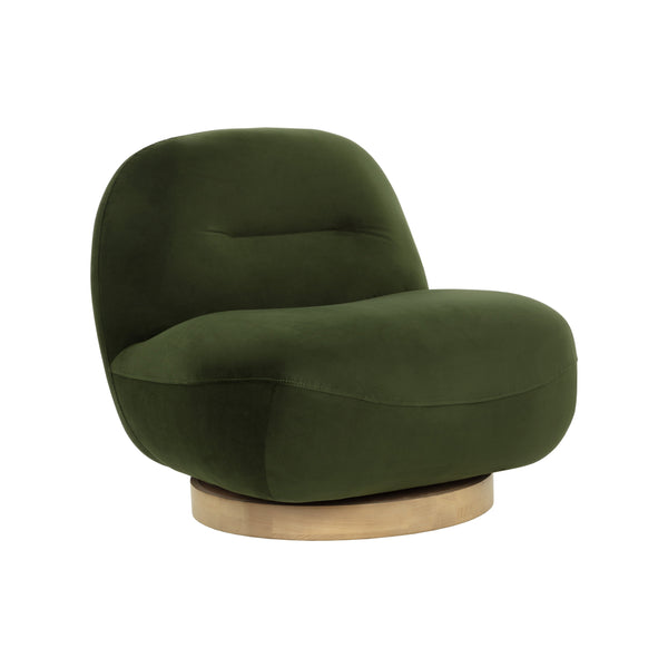 Franze Swivel Lounge Chair - Moss Green