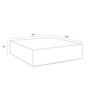 Frezco Coffee Table Square - Light Oak