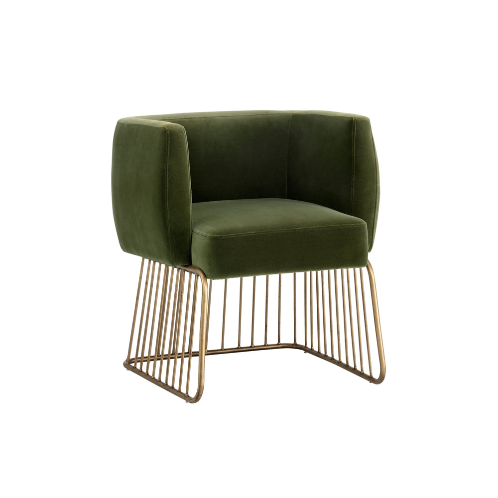 Gala Dining Armchair - Forest Green