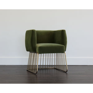 Gala Dining Armchair - Forest Green