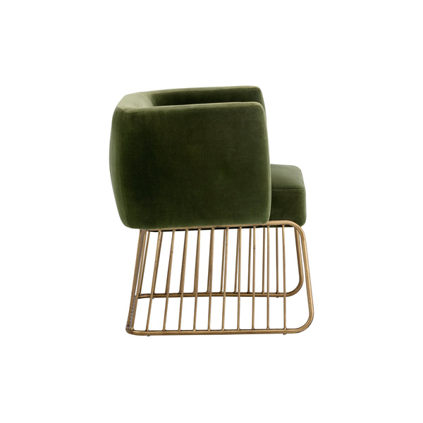 Gala Dining Armchair - Forest Green