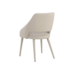 Galen Dining Armchair - Linea Light Grey Leather