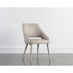 Galen Dining Armchair - Linea Light Grey Leather