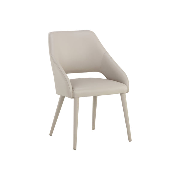 Galen Dining Armchair - Linea Light Grey Leather
