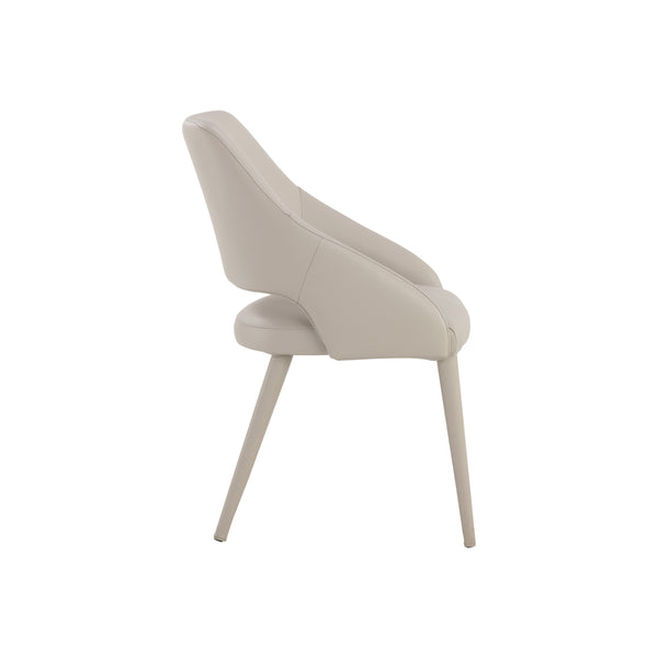 Galen Dining Armchair - Linea Light Grey Leather