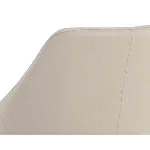 Galen Dining Armchair - Linea Light Grey Leather