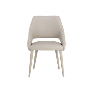 Galen Dining Armchair - Linea Light Grey Leather