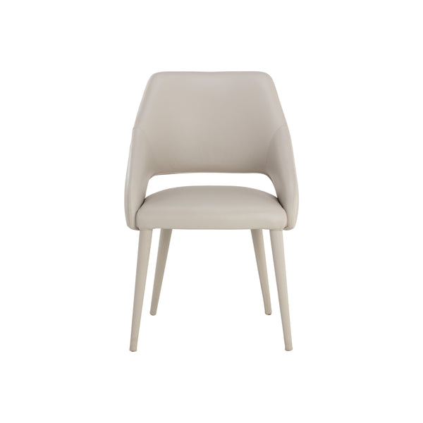 Galen Dining Armchair - Linea Light Grey Leather