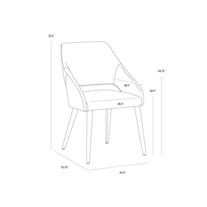 Galen Dining Armchair - Missouri Cognac Leather