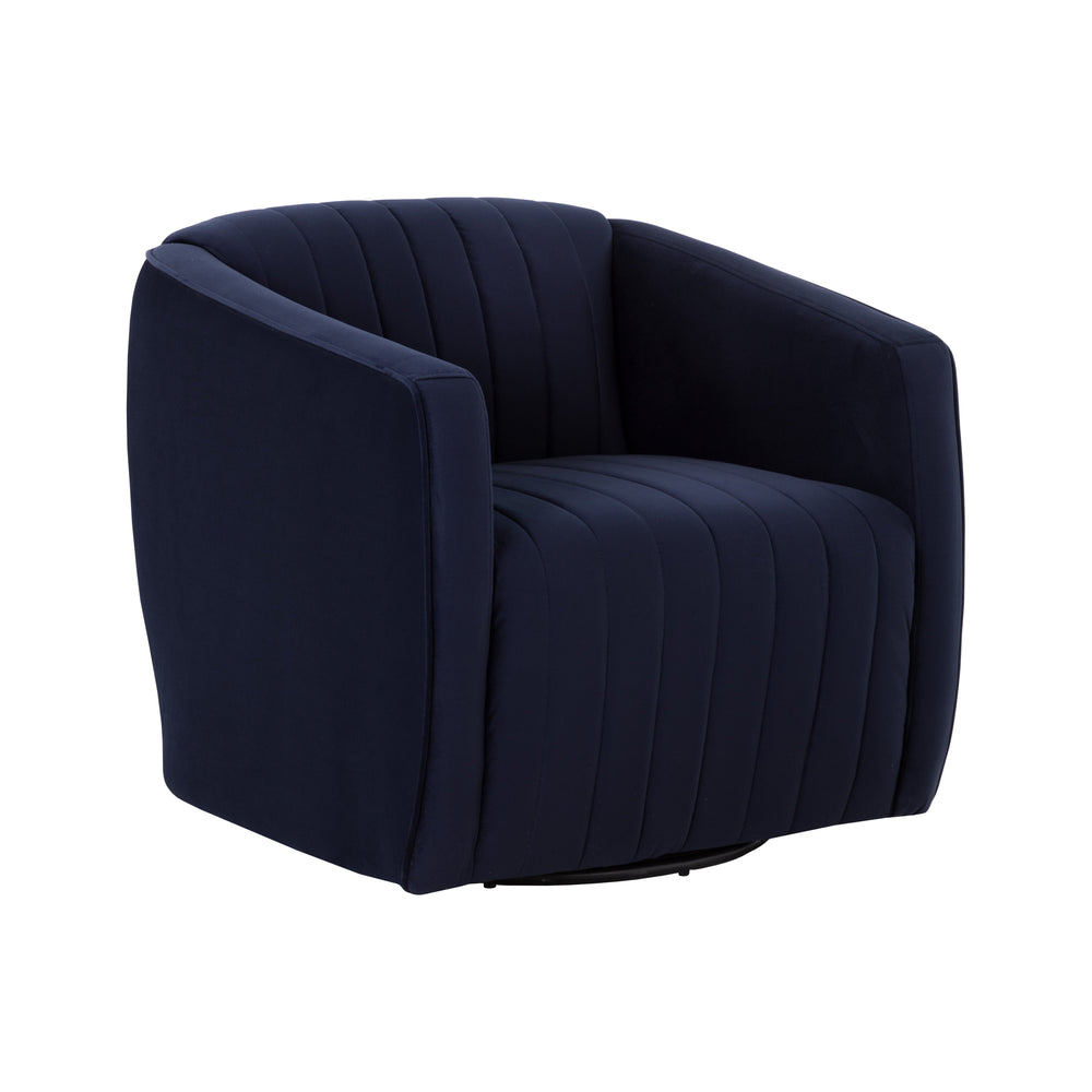Garrison Swivel Lounge Chair - Abbington Navy