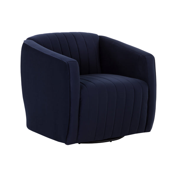Garrison Swivel Lounge Chair - Abbington Navy