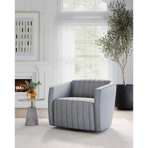 Garrison Swivel Lounge Chair - Liv Dove