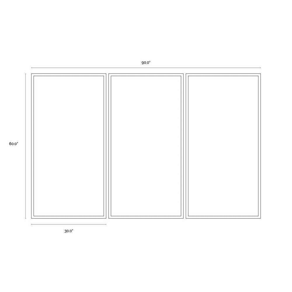Geo Forms (Set Of 3) - 30" X 60" - Black Floater Frame