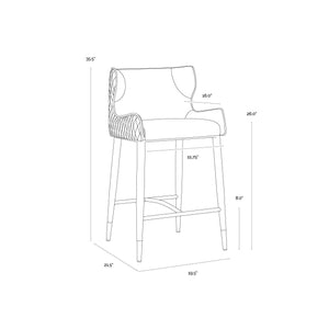 Gianni Counter Stool - Dillon Stratus / Dillon Black