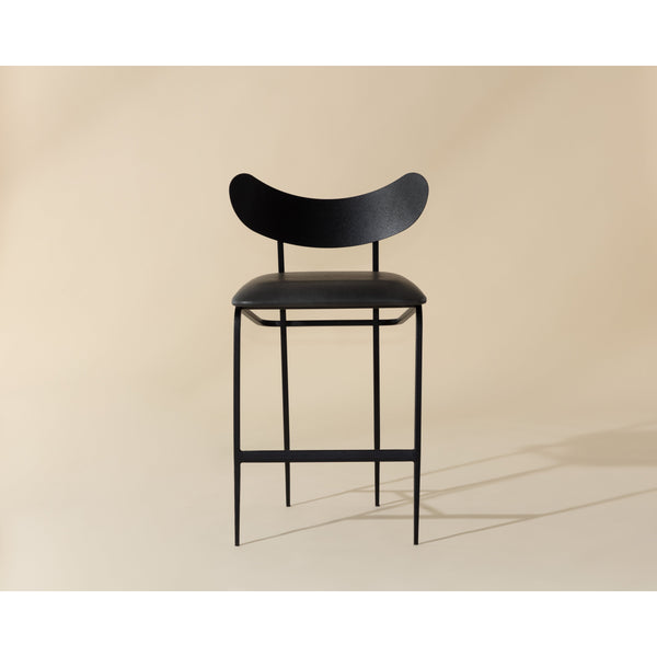 Gibbons Counter Stool - Black - Bravo Portabella
