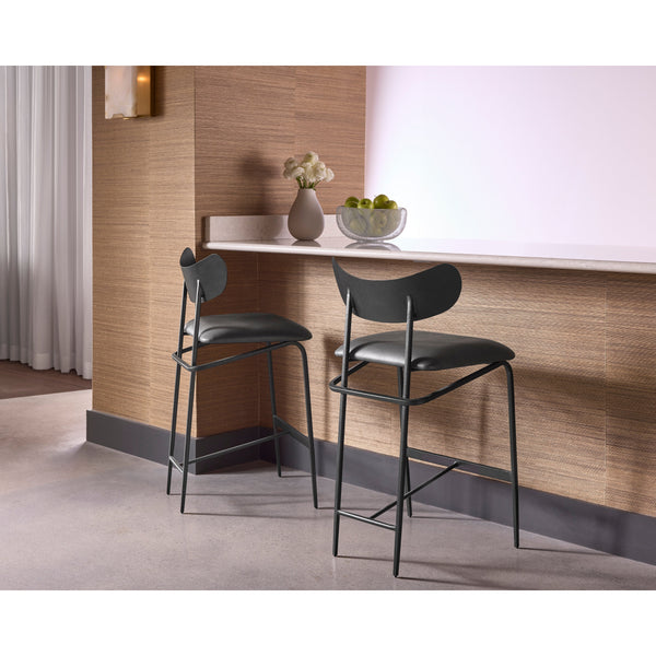 Gibbons Counter Stool - Black - Bravo Portabella