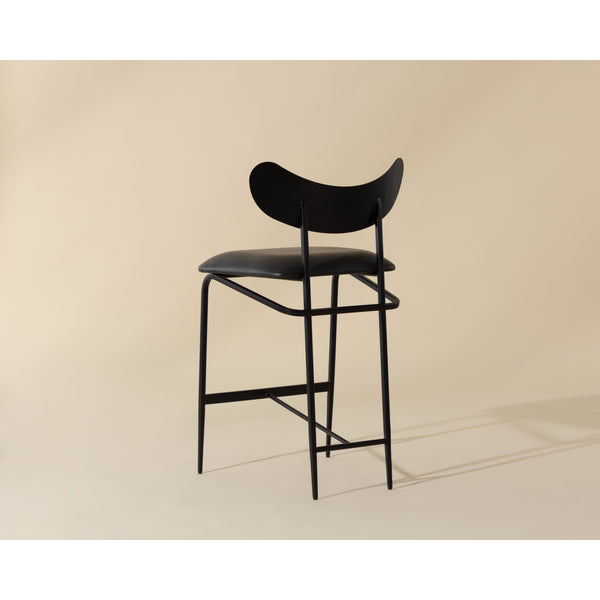 Gibbons Counter Stool - Black - Bravo Portabella