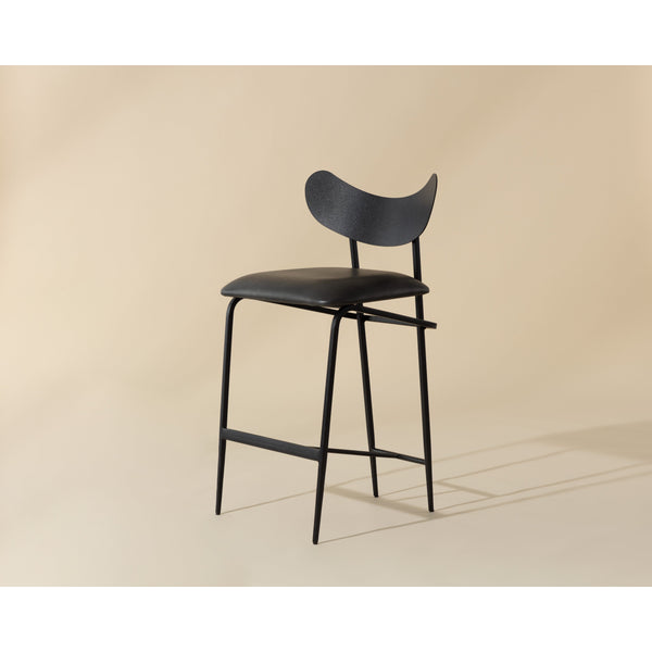 Gibbons Counter Stool - Black - Bravo Portabella