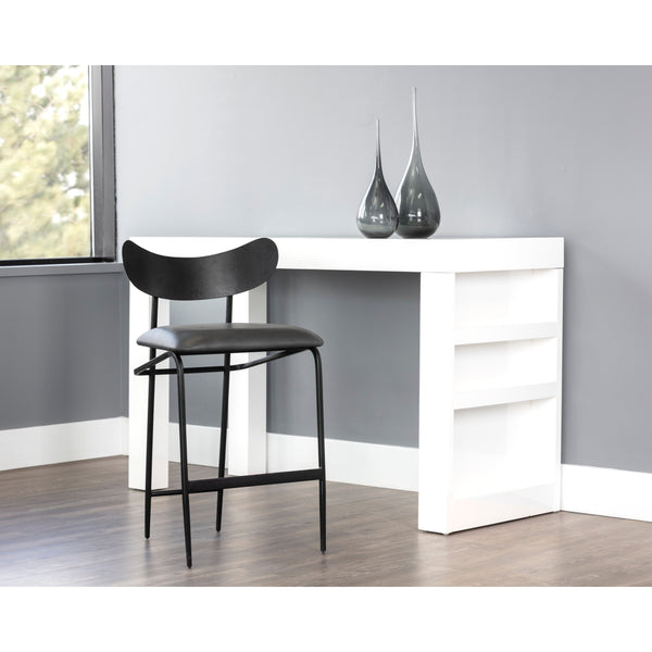 Gibbons Counter Stool - Black - Bravo Portabella