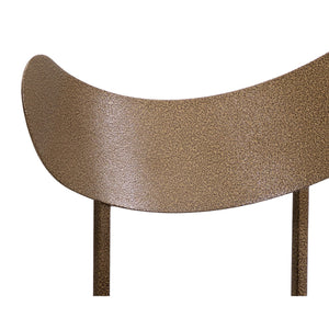 Gibbons Dining Chair - Antique Brass - Charcoal Black Leather