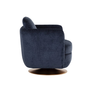 Gilley Swivel Lounge Chair - Bergen Navy