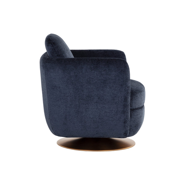 Gilley Swivel Lounge Chair - Bergen Navy