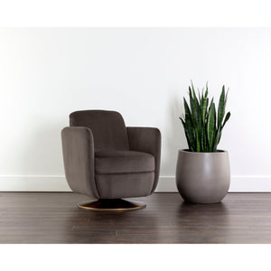 Gilley Swivel Lounge Chair - Meg Ash