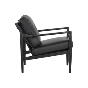 Gilmore Lounge Chair - Black - Black Leather