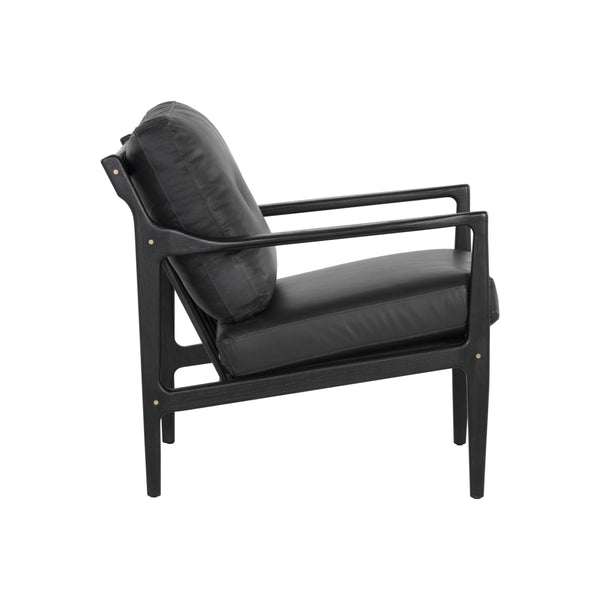 Gilmore Lounge Chair - Black - Black Leather