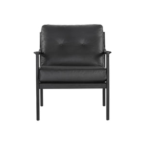 Gilmore Lounge Chair - Black - Black Leather