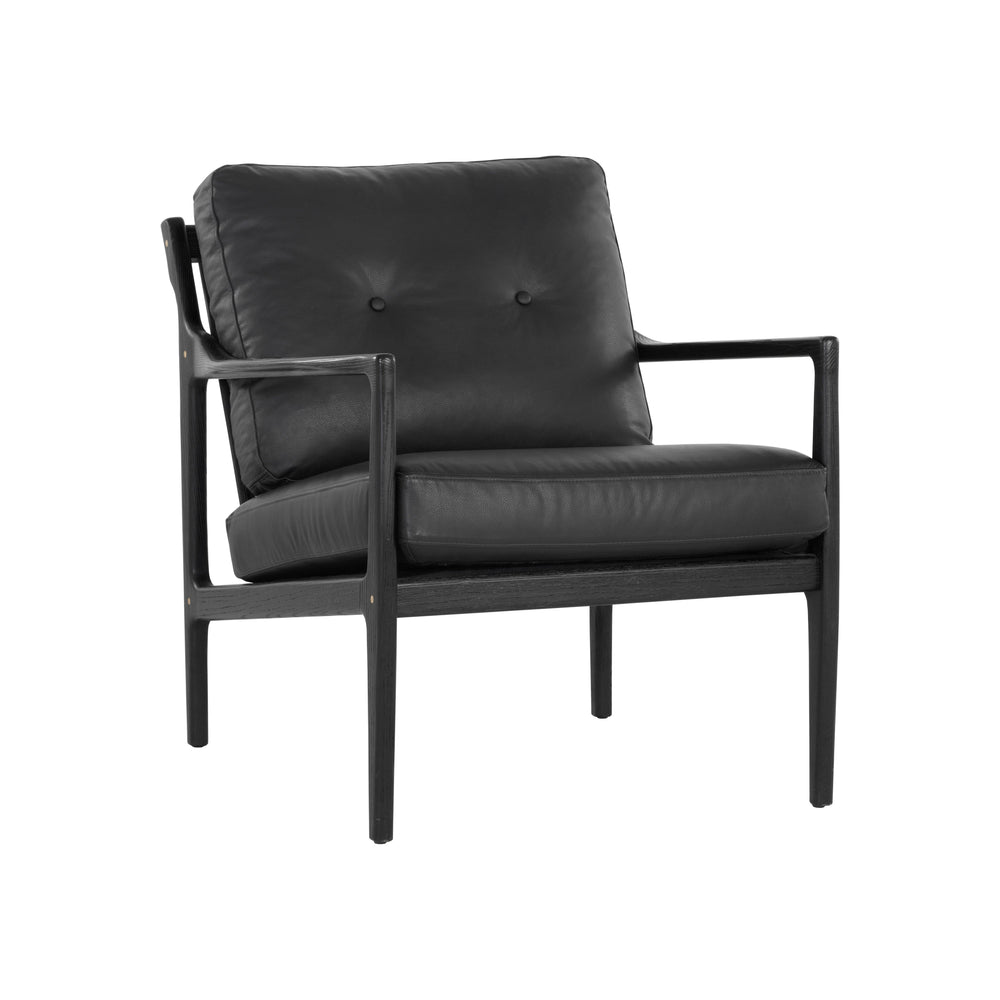 Gilmore Lounge Chair - Black - Black Leather