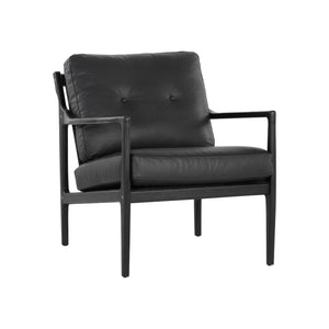 Gilmore Lounge Chair - Black - Black Leather