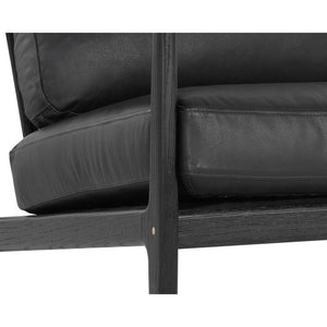 Gilmore Lounge Chair - Black - Black Leather
