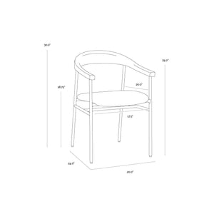 Giorgio Dining Armchair - Polo Club Stone