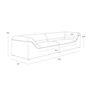 Gladys Sofa - Dove Cream