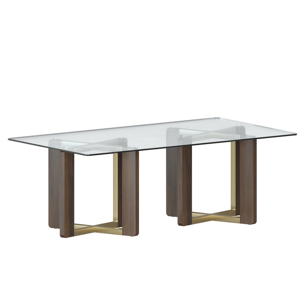 Glass Dining Table Top Rectangular - Clear - 86.5"