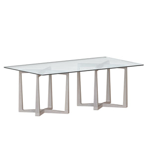 Glass Dining Table Top Rectangular - Clear - 86.5"