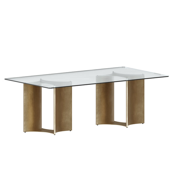 Glass Dining Table Top Rectangular - Clear - 86.5"